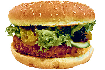 Chili-Cheese Chicken Burger
